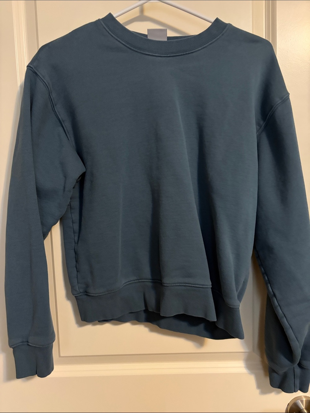 TNA Crewneck Sweatshirt in Teal Blue